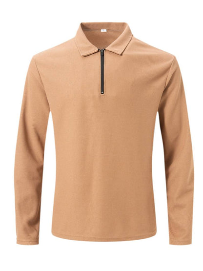 Alex casual long sleeve v-neck waffle shirt