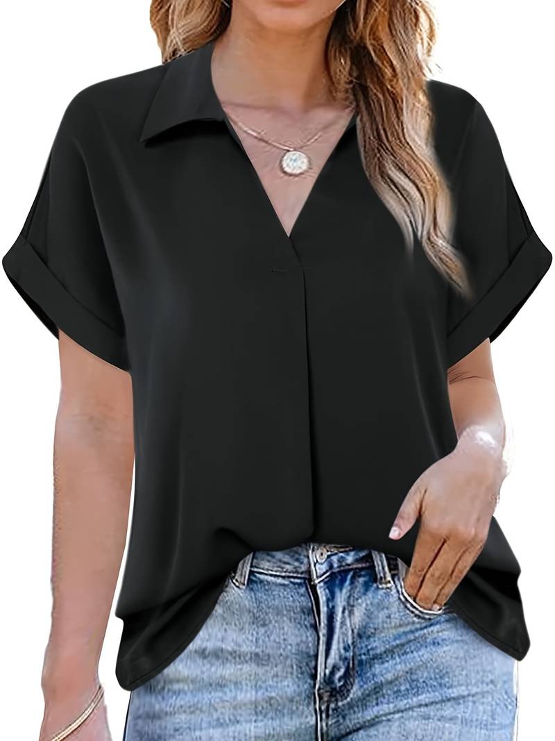 Claire - casual turn down collar summer shirt