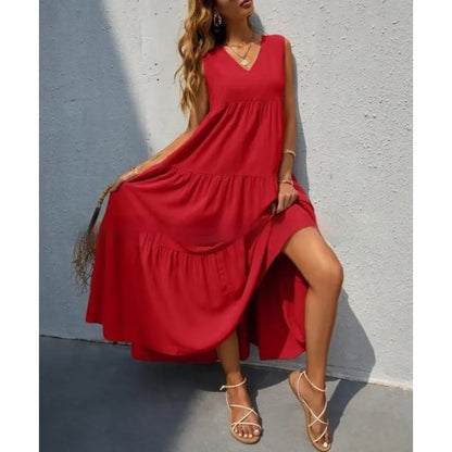 Emma – elegant dress with ruffle sleeves for spring and summer