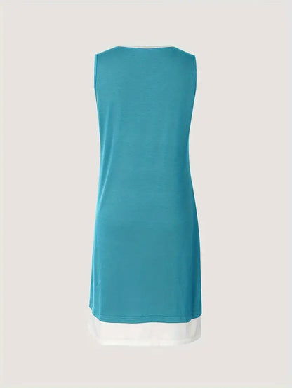 Sophia – casual sleeveless dress with a round neckline