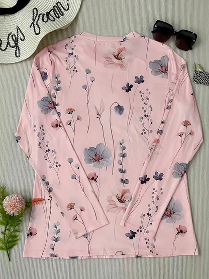 Hester - long sleeve t-shirt with floral print