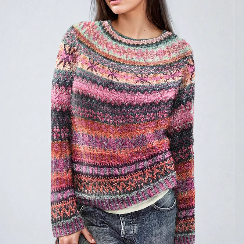 Patti | colorful striped knitted sweater