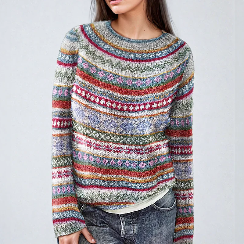 Patti | colorful striped knitted sweater