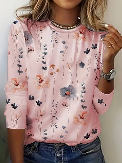 Hester - long sleeve t-shirt with floral print