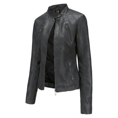 Adelija - stylish leather jacket