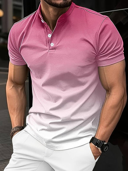 Nathan – elegant summer ombre shirt for men