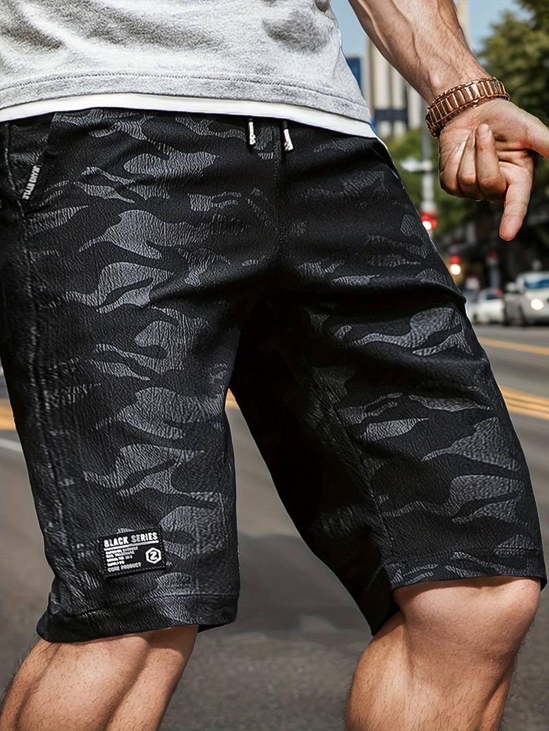 Matthew breathable drawstring camo shorts