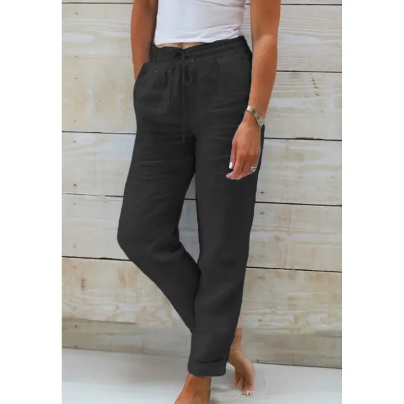 Stacy – stylish linen trousers for women