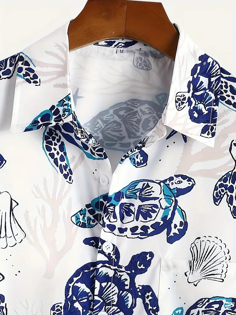 Carter - hawaiian style turtle shirt for men