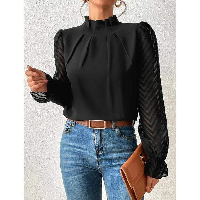 Chloe - ruffled blouse for women