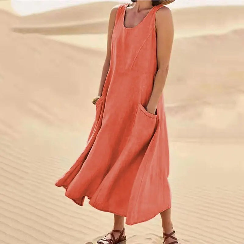 Grace – long linen dress for women