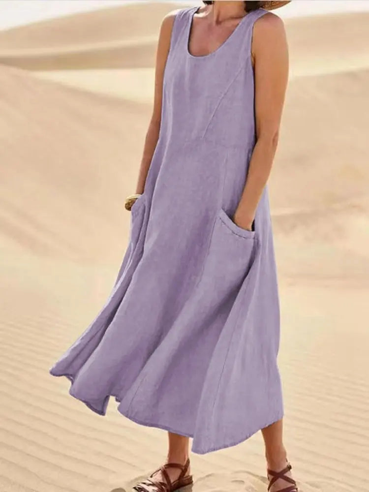 Grace – long linen dress for women