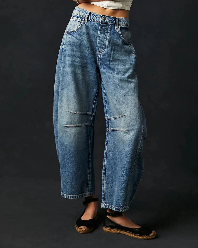 Ava - mid rise barrel jeans for women